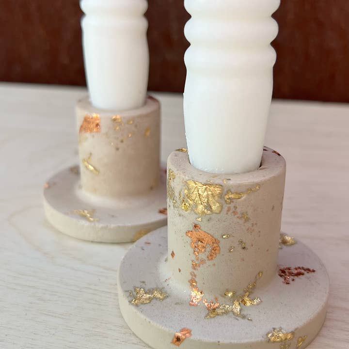Well Hello Studio - Wholesale Candle Holder - Gold Rush Shorty Candle Holders (Set of 2)4