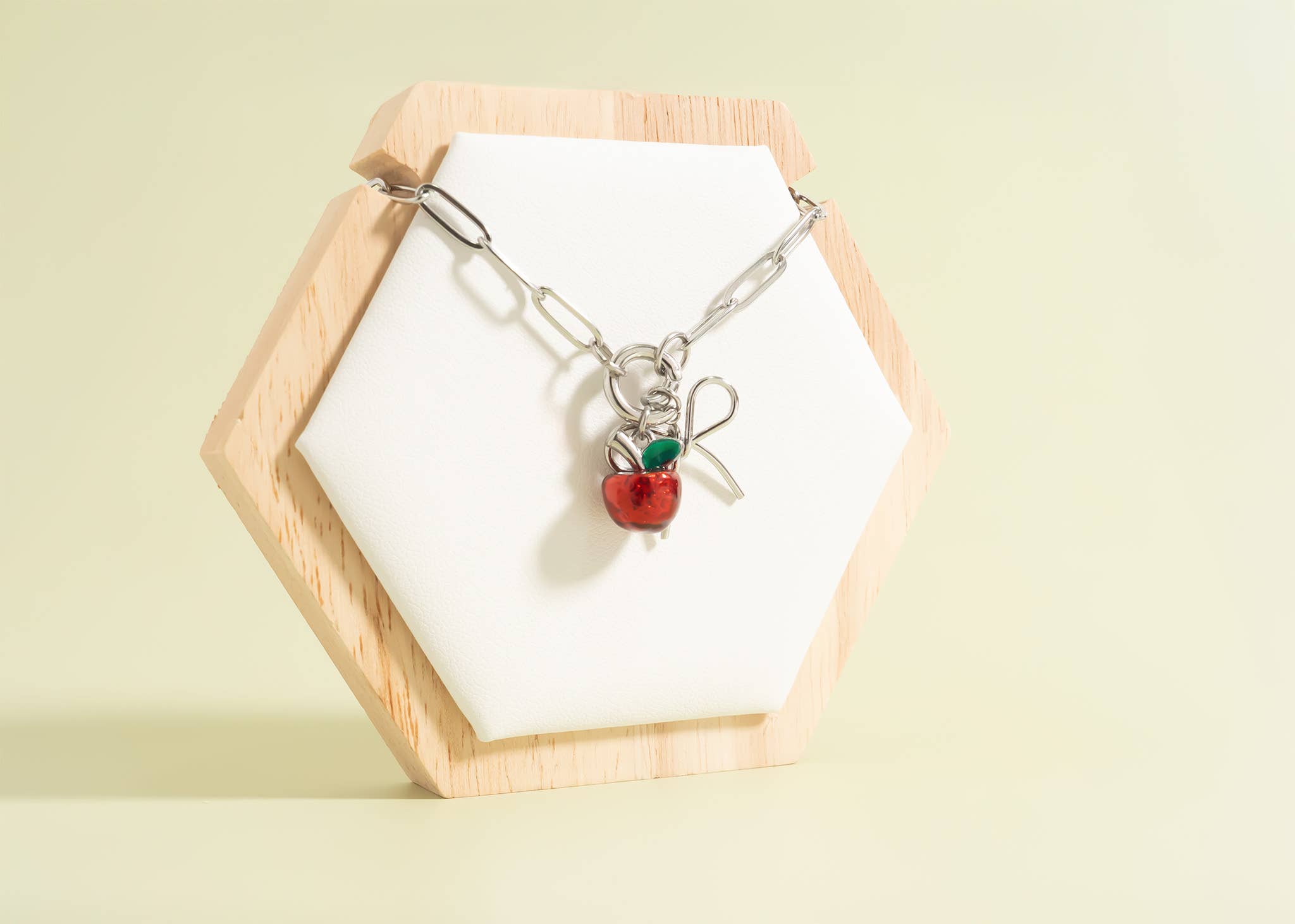 WJW - Wholesale Pendant/Charm Necklace - Stainless Steel Paperclip Carabiner Charm Holder Necklace4