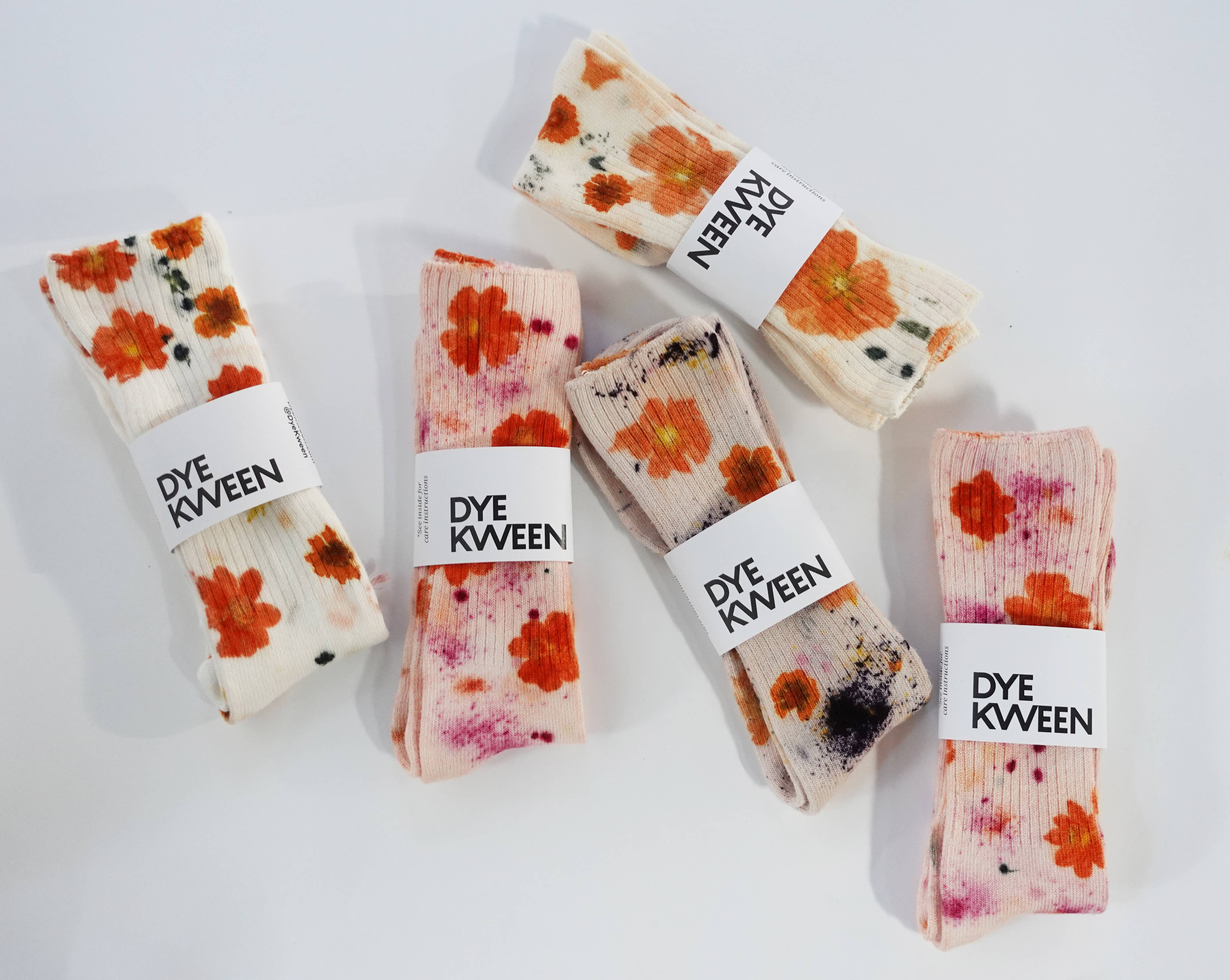 DYE KWEEN - Wholesale Socks - Women's - Flower Power Bamboo Sock8