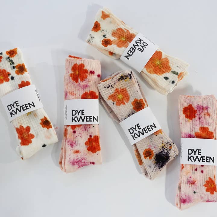DYE KWEEN - Wholesale Socks - Women's - Flower Power Bamboo Sock8