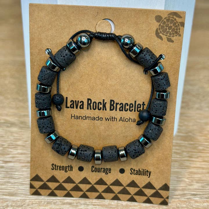 Forza di Radicamento: Bracciale in Roccia Lavica e Ematite per la vendita all'ingrosso da parte di Picki Nicki