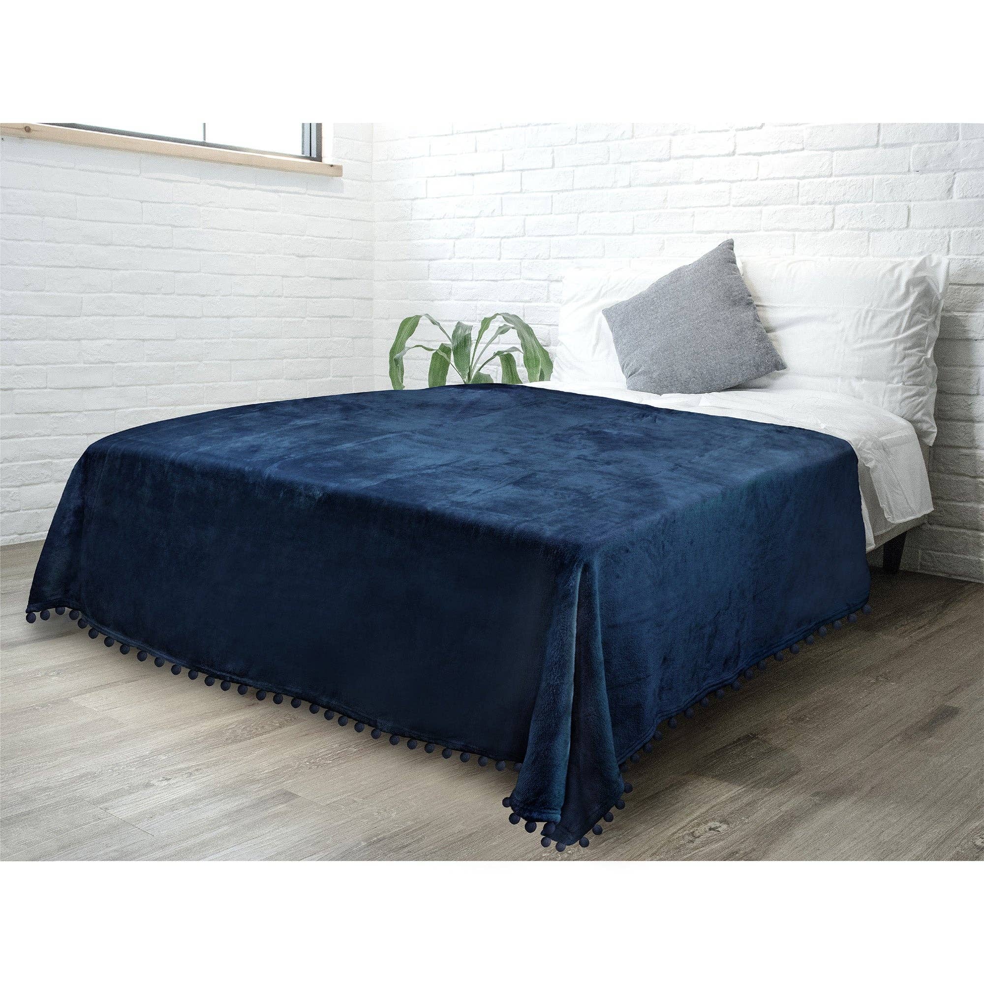 Pavilia – wholesale Prydnadsfilt – Filt med pompom-fransar91