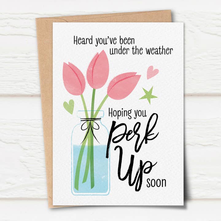 Sketchy Tulips Get Well Card for wholesale by Pennychoo