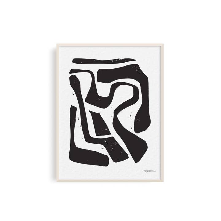 Impression en bloc Flow II - Art mural pour la vente par The Modern Bloc