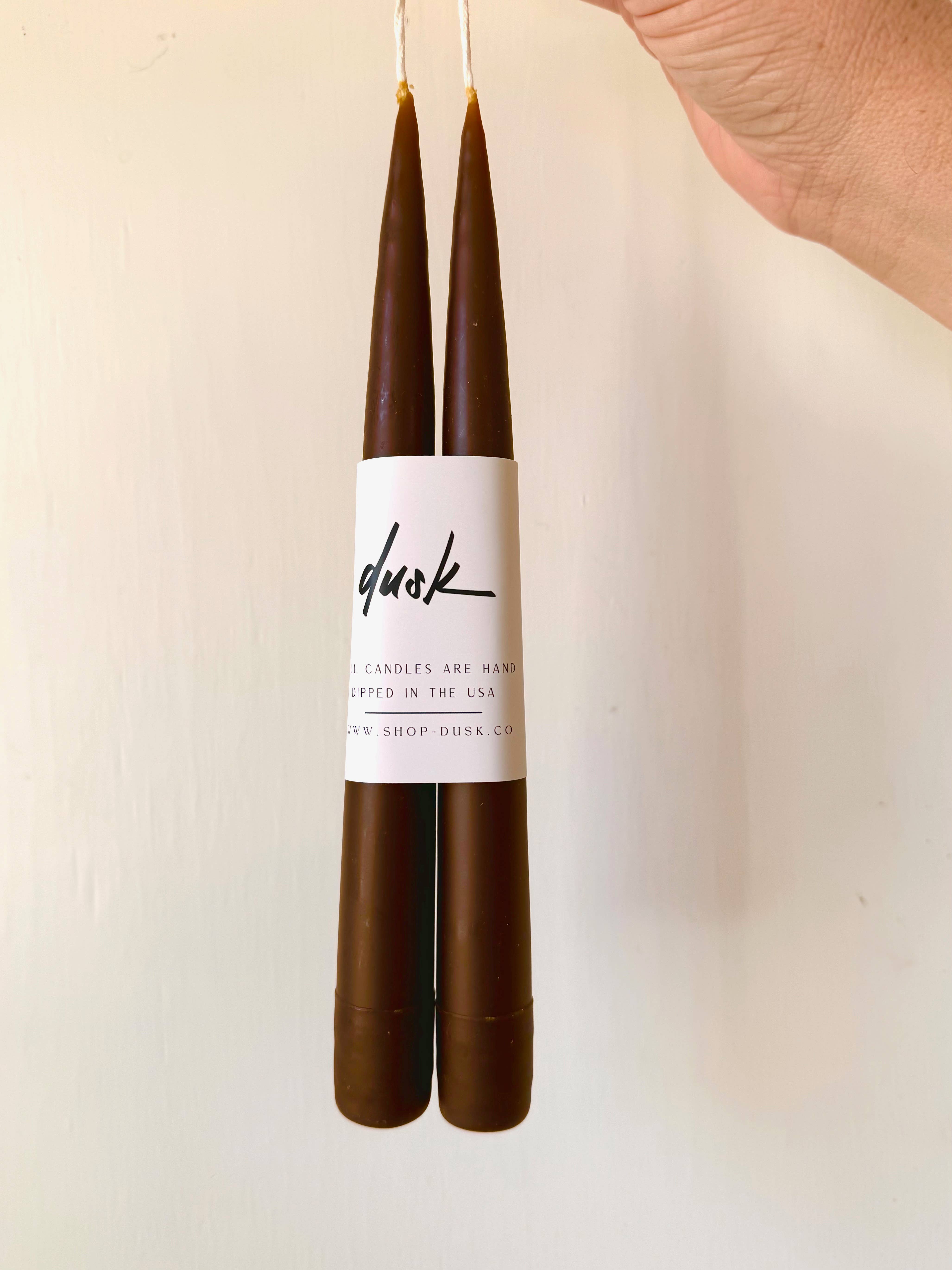 Dusk - Vente Bougies/bougeoirs coniques - Lot de bougies coniques faites à la main de 23 cm22