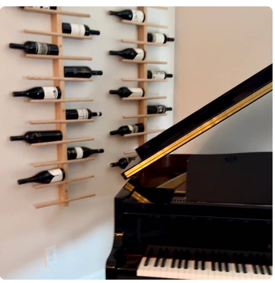 DmsDesignTeam – wholesale Wall-mounted shelf – Unique Vertical Oak Wine Rack4