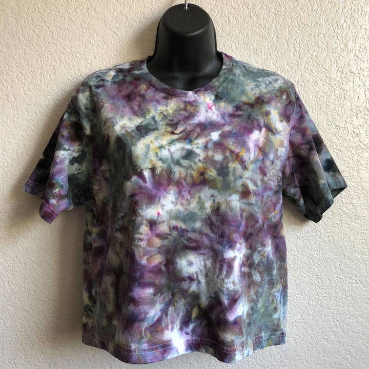 Dyed Cropped Boxy Tee - Stormy Skies for wholesale by Nest In Progress