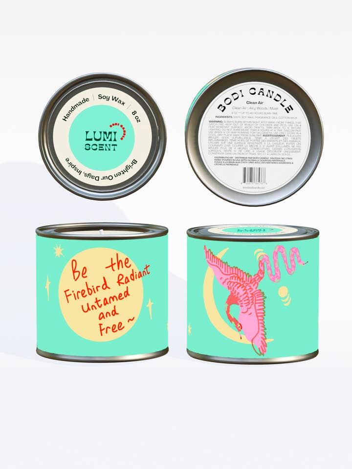 Tin Krukke Sojavokslys| Ildfugl | Ren Luft for engroshandel hos Bodi Candle