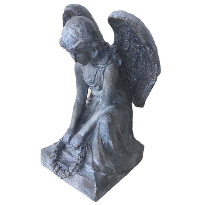 Santa’s Workshop Inc. - Wholesale Decorative Figurine - 21" Laying A Wreath Angel