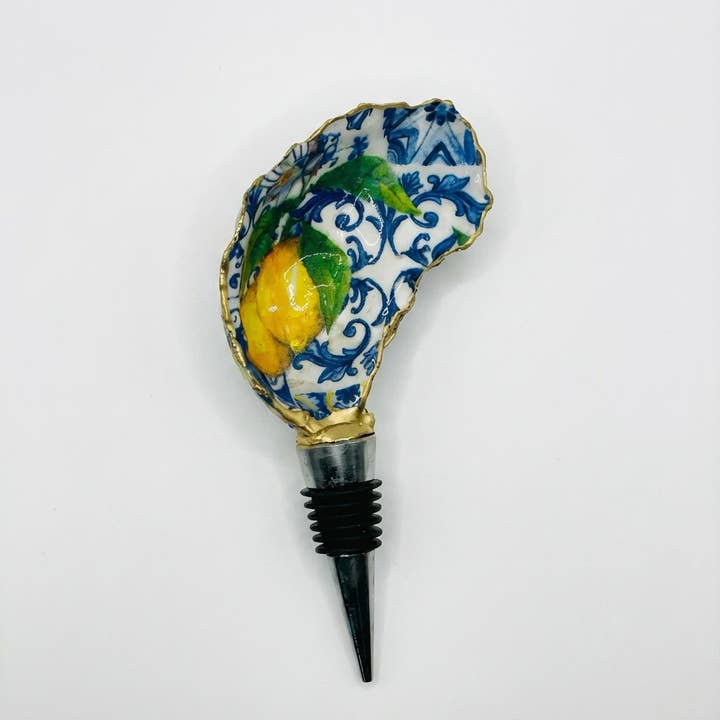 Zitronenfliesen-Austernschalen-Weinverschluss für den Großhandel von Shell Yeah By Jaks LLC