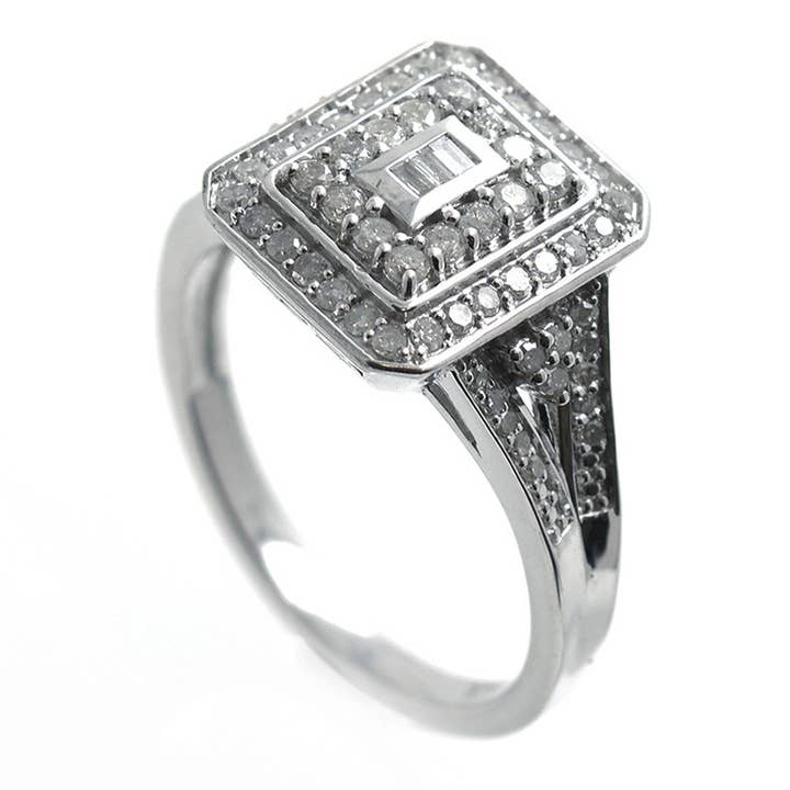 Diamonds and 925 Silver Ring for wholesale by Naturjoya