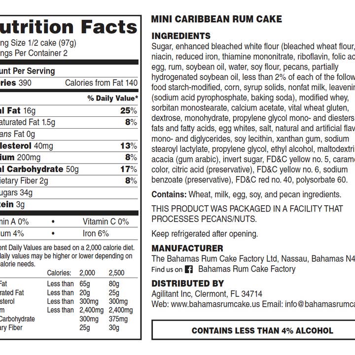 Bahamas Rum Cake Factory - Wholesale Cake - Banana Rum Cake2