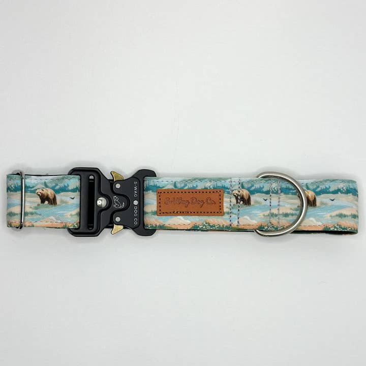 S-Wag Dog co. - Wholesale Pet Collar - Dog - Blue Gingham Dog Collar, Water Resistant and Lifetime Warranty