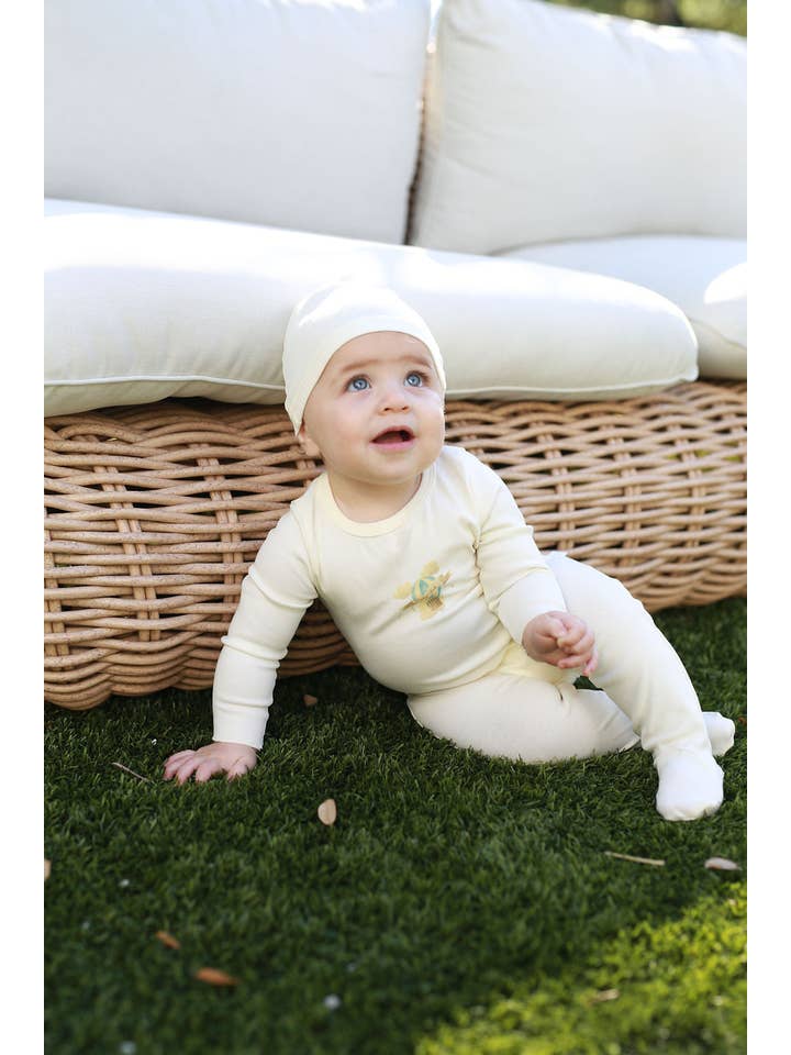 Pouf - Venta al por mayor Conjunto de ropa - Bebés - Pelele de Globo Aerostático - Crema/Azul1