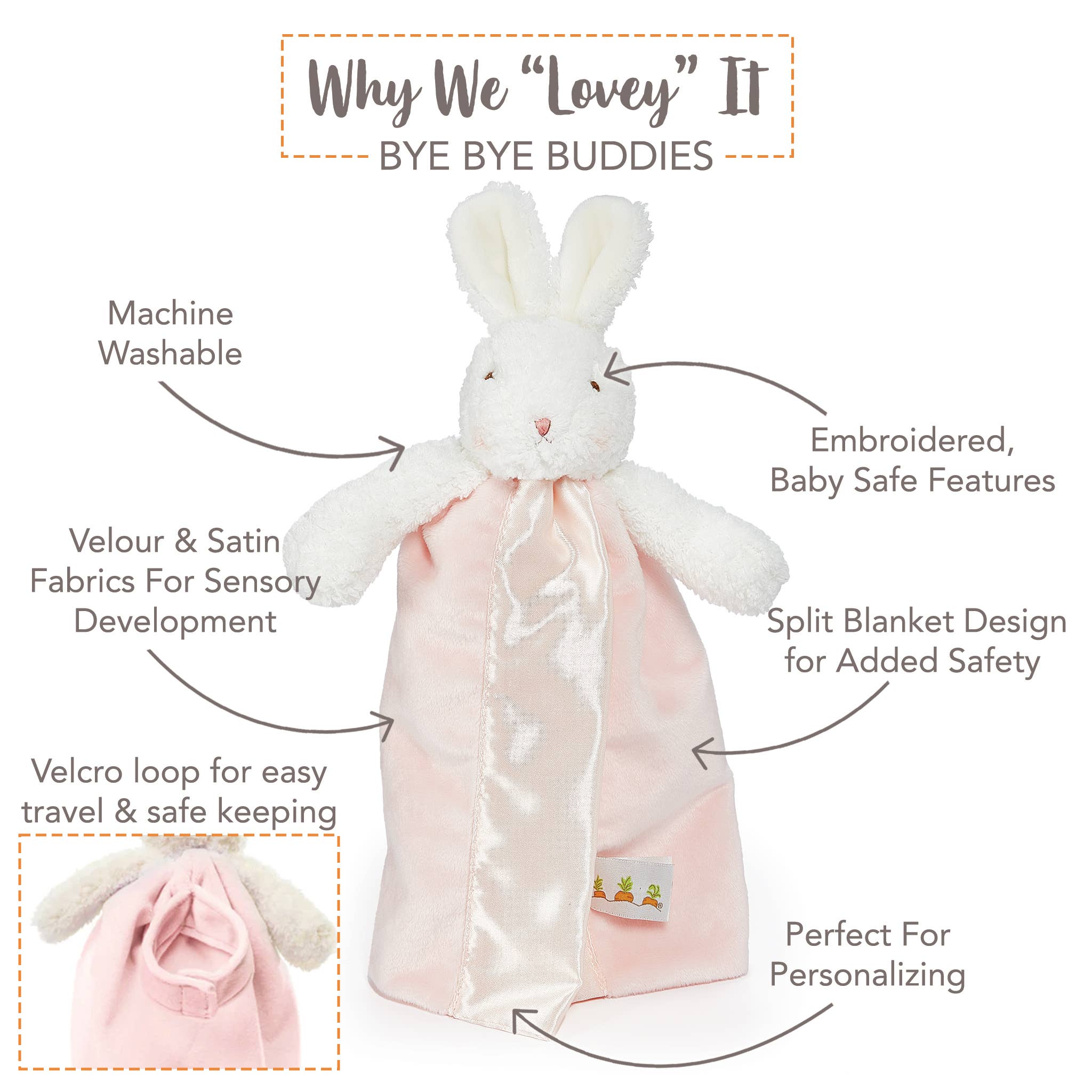 Bunnies By the Bay - Vente Couverture douillette – bébé - Blossom Bunny Au revoir Buddy2