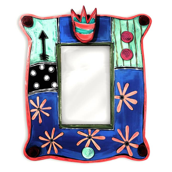 E. Drumm Designs - Wholesale Wall Mirror - Funky Mirror w/ Tulip