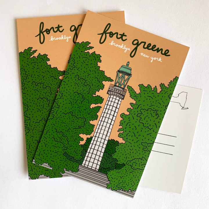 Made by Nilina - Wholesale Postcard - Fort Greene Brooklyn Postcard New York Park Souvenir