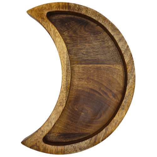 Green Tree - Wholesale Decoratief dienblad - Halve maan dienblad van mangohout met gebrand effect2