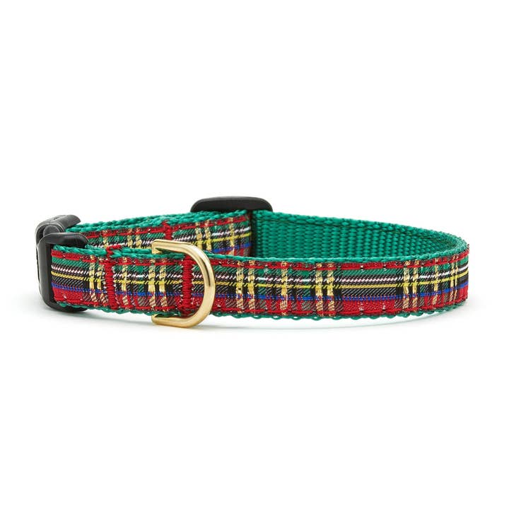 Up Country, Inc. - Wholesale Pet Collar - Dog - Christmas Sparkle Plaid Holiday Small Breed Dog Collar