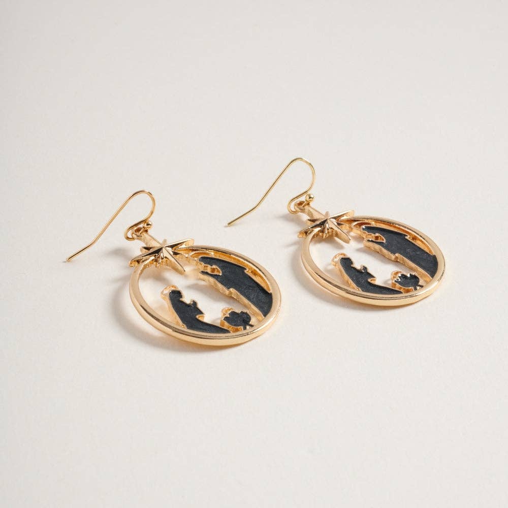 Designature New York - Wholesale Dangle Earrings - Christmas Nativity Ornament Hook Earring Religious1
