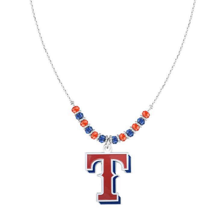 MLB Texas Rangers Beaded Cobra Chain Necklace for wholesale by Simran International