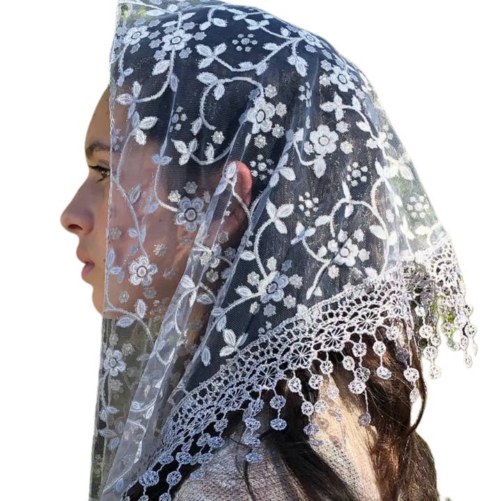 Veil ~ Kersenbloesem - GRAY voor wholesale door Oremus Mercy