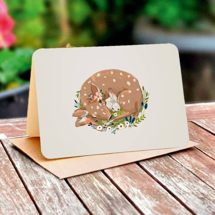 Natural paper double card 5159 for wholesale by Gutrath Verlag