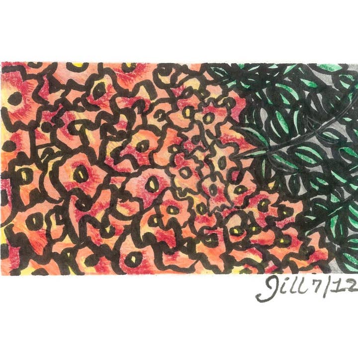 Card #8 Field of Flowers for wholesale by One Woman's Art by Jill