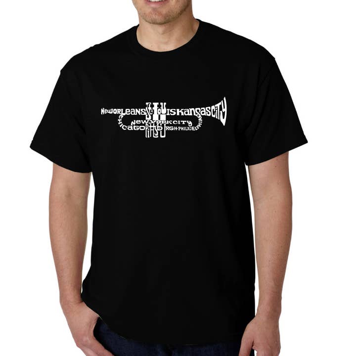 Men's Word Art T-shirt - Trumpet for wholesale by LA Pop Art