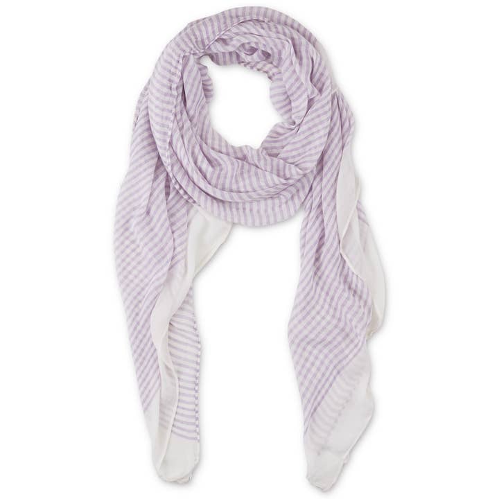 Tiny Stripe Insect Shield Scarf - Lilac for wholesale by Hadley Wren