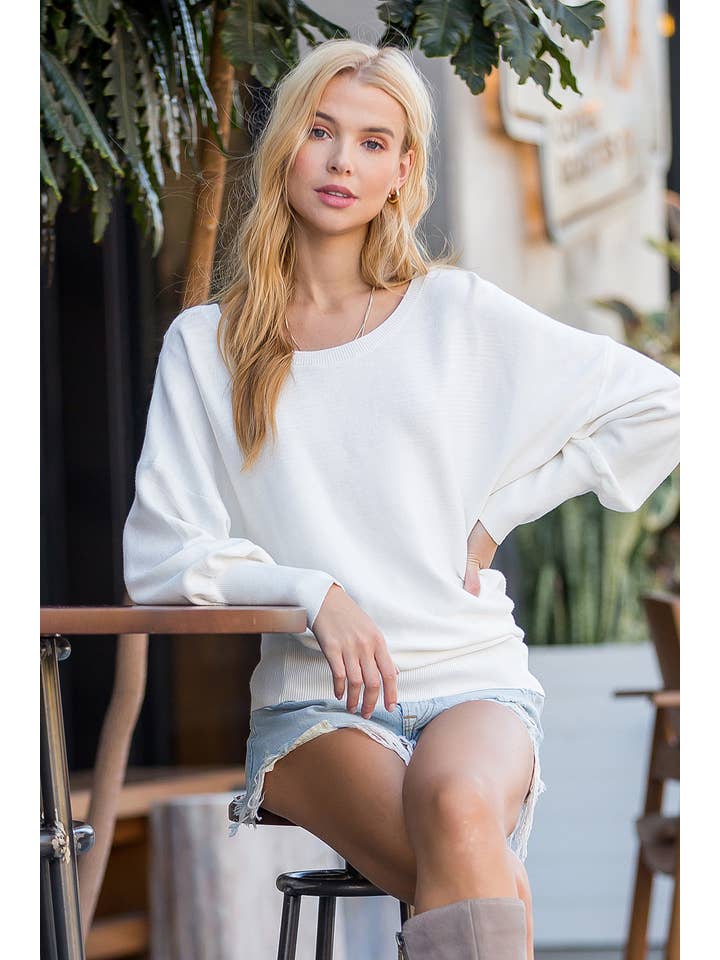 Bluivy - Wholesale Sweatshirt - Women's - BACKLESS BALLOON SLEEVES PULLOVER6