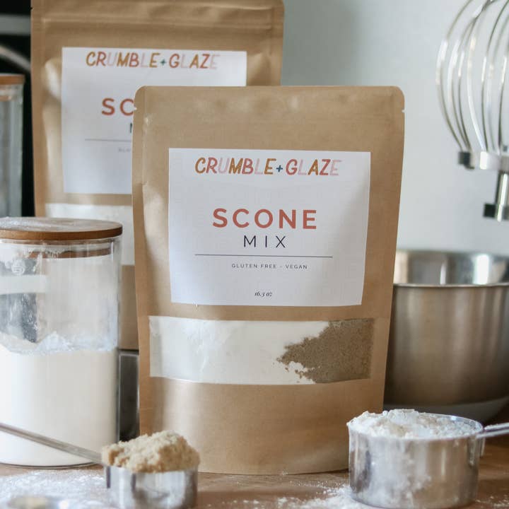 Glutenvrije en zuivelvrije sconemix voor wholesale door Crumble and Glaze