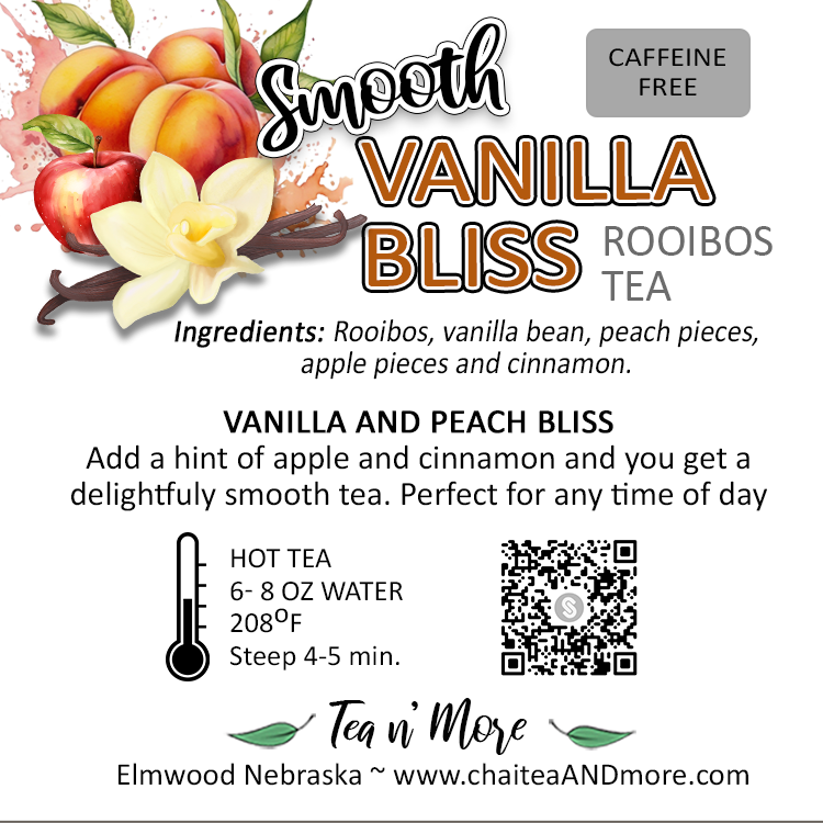 Tea n' More - Wholesale Tea Bags - Smooth Vanilla Bliss - CUPPA1