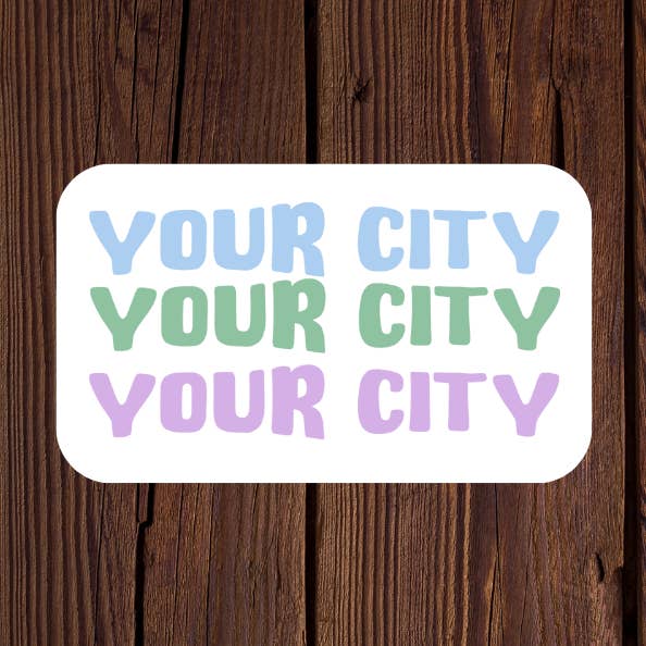 Custom City Sticker 5 for wholesale by Kase Wear