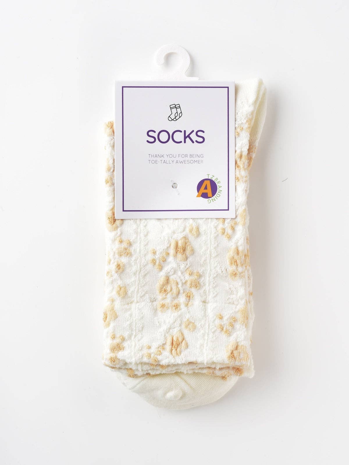 Funkyrel® Atzbranding Limited – wholesale Strumpor - Dam – Rufia - Vintage blommiga strumpor i hovstil, mid-vad längd2