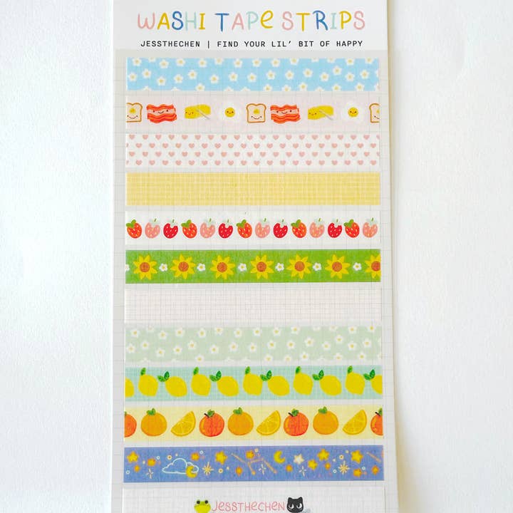 Washi Sticker Sheet | Decorative Tape Strips for wholesale by Jessthechen
