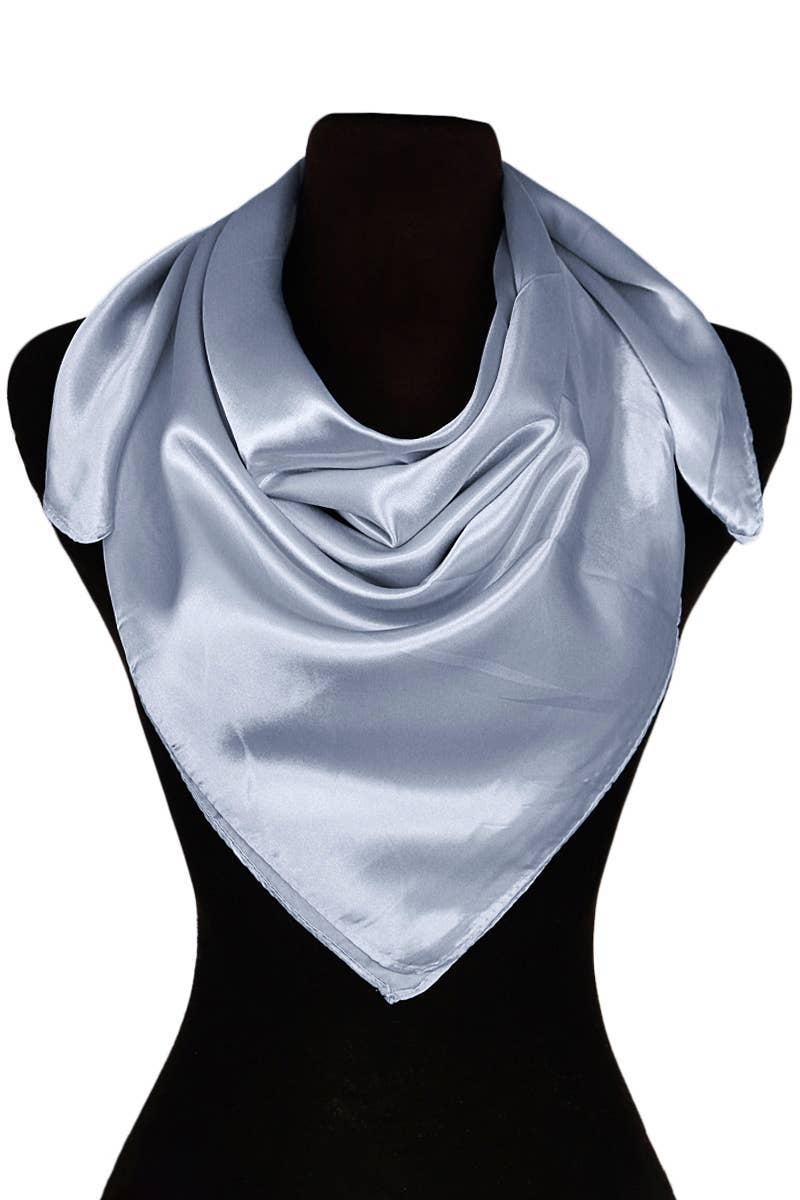 Cap Zone - Vente Écharpe – femme - Foulard carré brillant en satin polyester effet soie16
