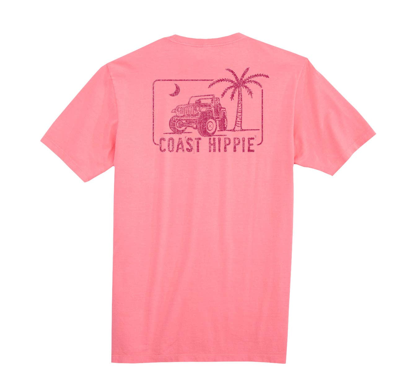 Coast Hippie - Wholesale Screen Printed T-Shirt - Unisex - Palm Jeep SS0