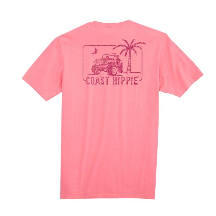 Coast Hippie - Wholesale Screen Printed T-Shirt - Unisex - Palm Jeep SS