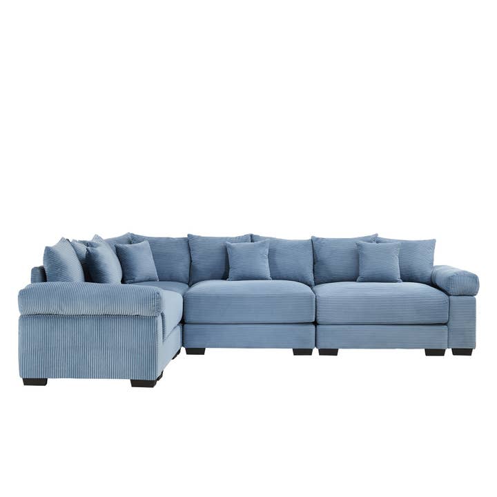 39F Inc. - Wholesale Sofa - Oversized Blue Cloud Modular Sectional Couch (13 Pillows)17