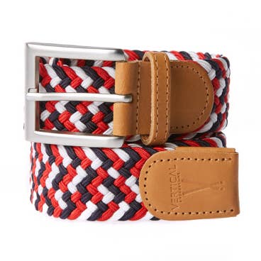 Bleu Blanc Rouge Ceinture tressée élastique bleu blanc rouge en vente sur Faire0