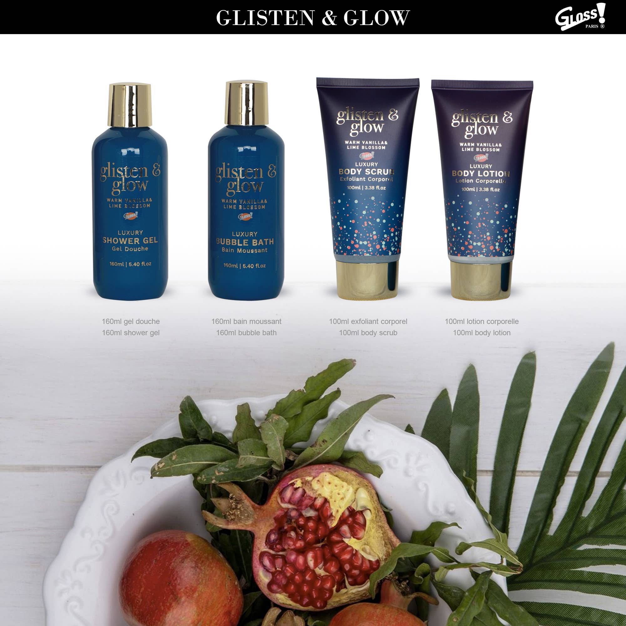 UBM - Wholesale Set met bad- en lichaamsproducten - Badset met een delicate vanille-lindegeur - 4 stuks1