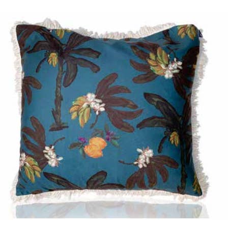 Libby Watkins – Engroshandel Pyntepude – Banan Bungalow Pude Jungle- 60cm med frynser