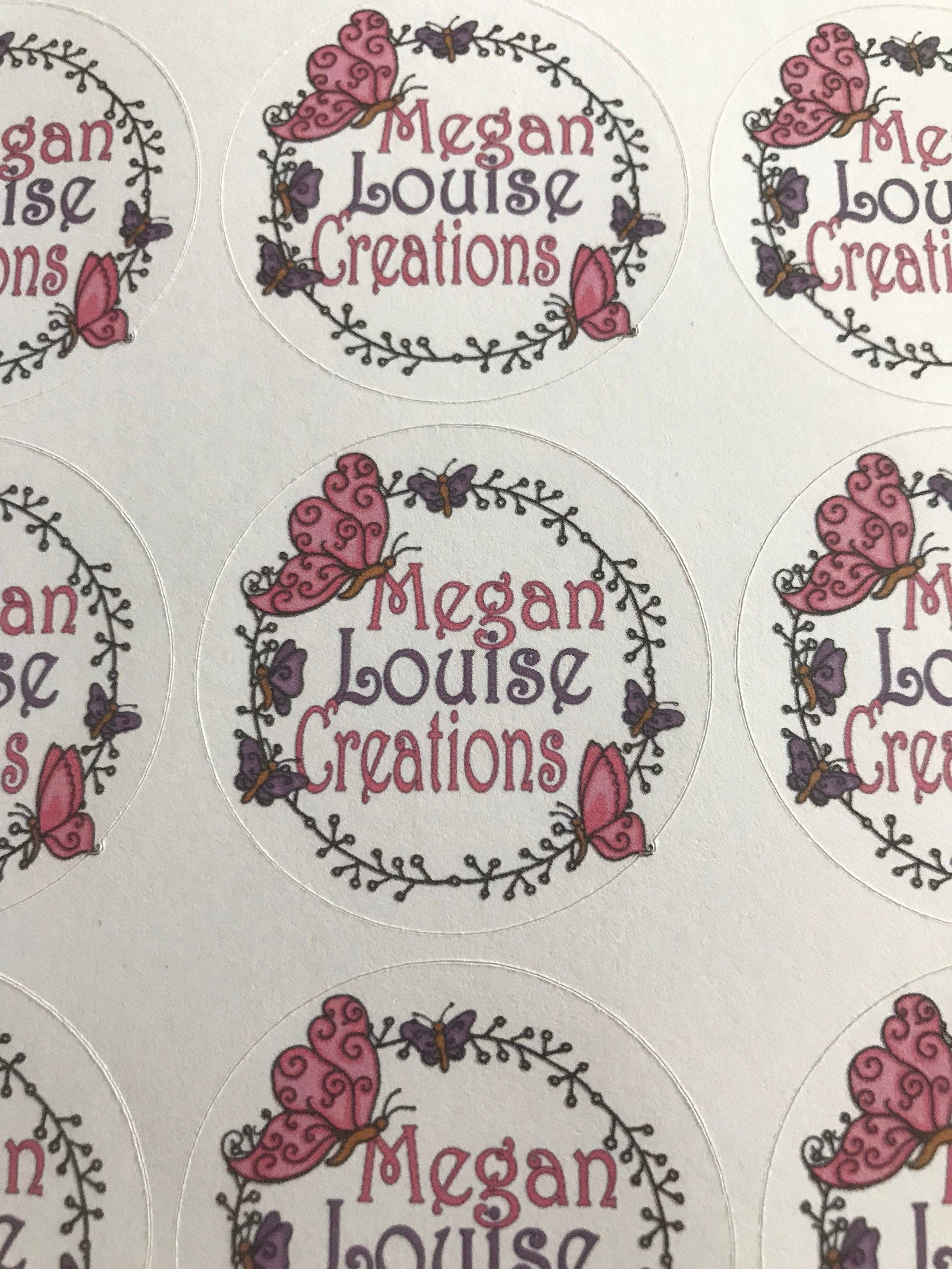 Megan Louise Creations – wholesale Sticker – circular Logo stickers, design your own stickers, order stickers, stickers4