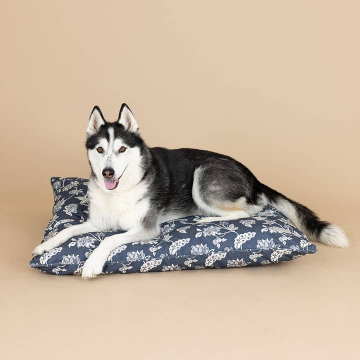 LARGE PILLOW PET BED INDIENNE COASTAL BLUE for wholesale by Petshop by Fringe Studio