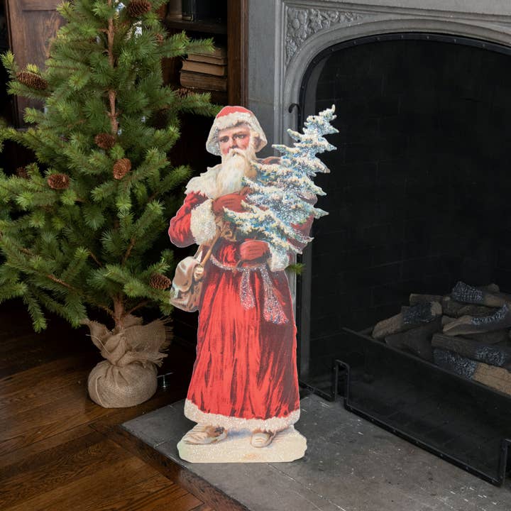 36" SANTA W/ TREE DUMMY BOARD for wholesale by Ragon House