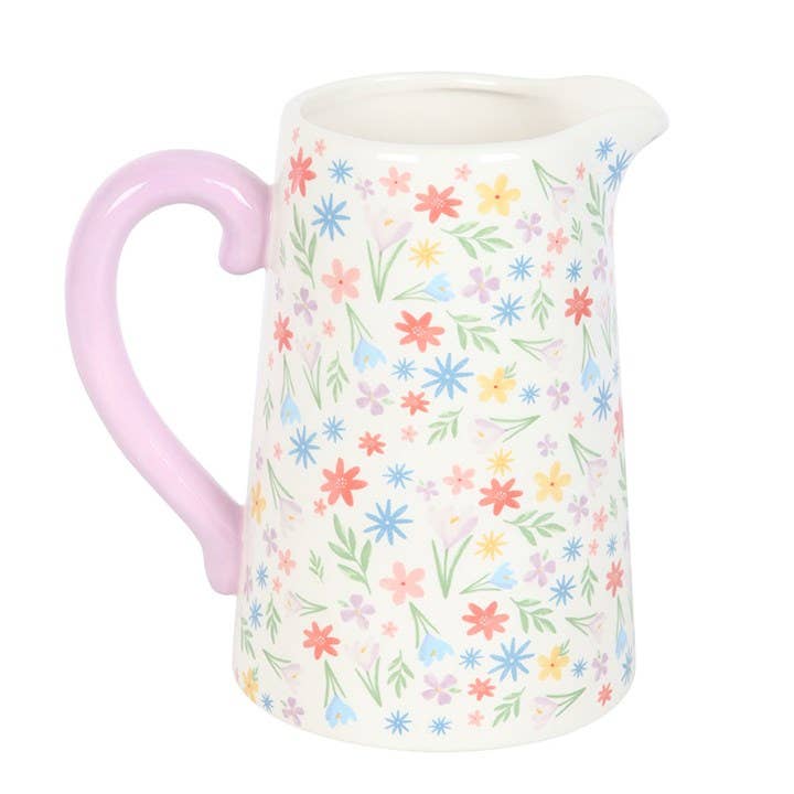 Something Different Wholesale – wholesale Jug – Spring Floral Print Ceramic Flower Jug1