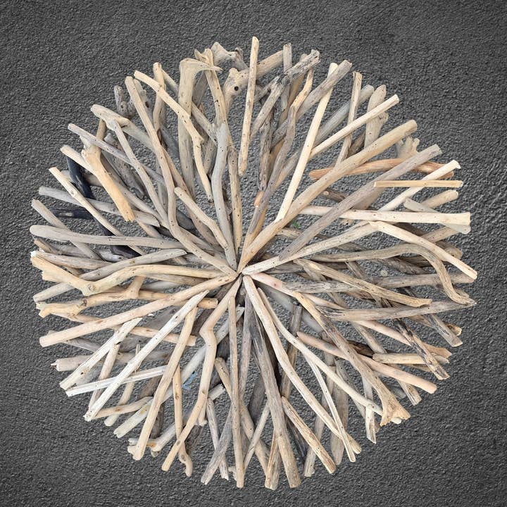 Batik Indah - Wholesale Wall Accent - Recycled Driftwood - Round Open Twig Wall Art