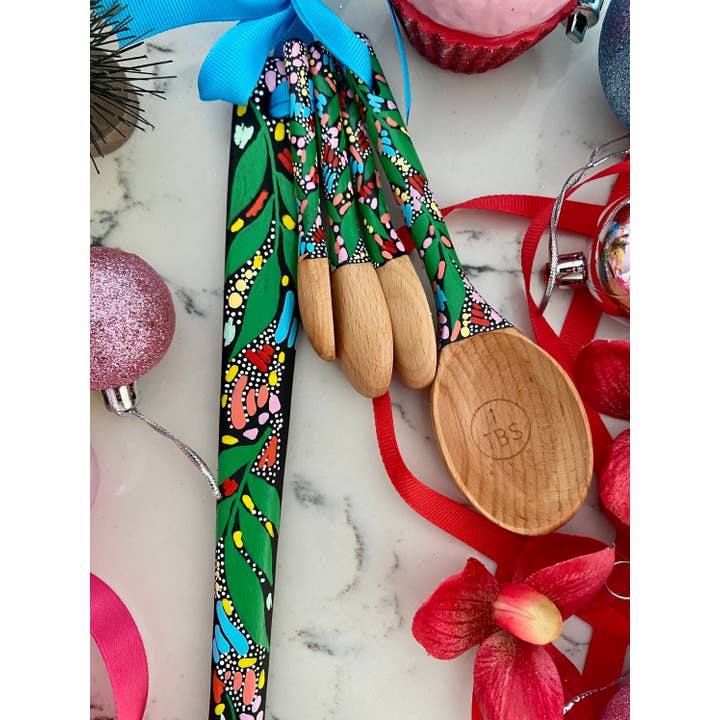 Oh The Places We Go Shop - Wholesale Measuring spoon - Tropical Wooden Spoon Set - Baking Spoons - Baking Gift