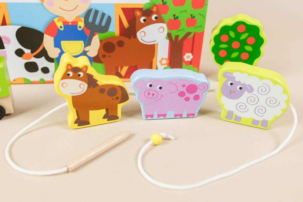 Spirit 'N Sprout - Wholesale Toy Set - Kids - CASE Farm Play Set Lacing Toy - Open-ended Scene5